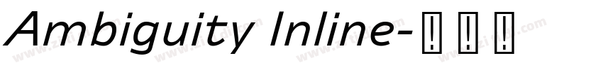 Ambiguity Inline字体转换